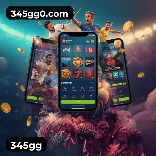 Imagem promocional da 345gg mostrando a plataforma e suas vantagens